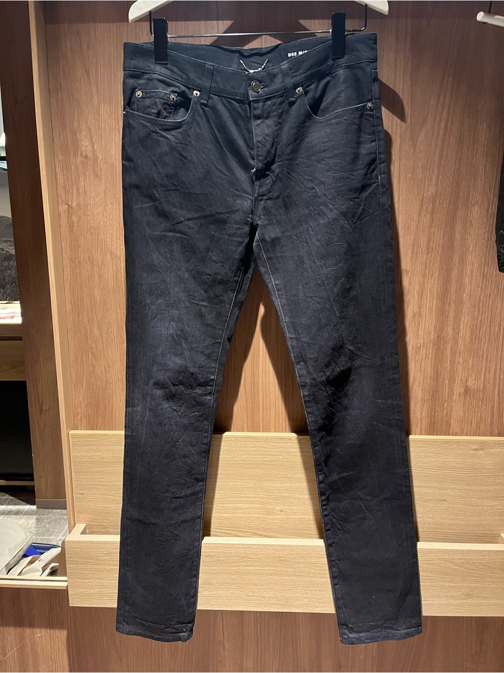 Saint Laurent d002 Men's Slim Black Jeans